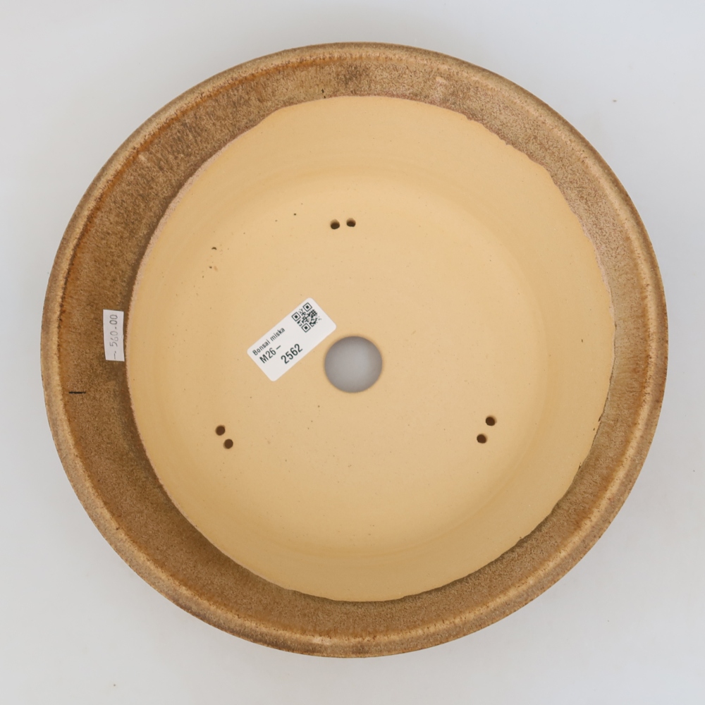Vaso da bonsai in ceramica 25,5 x 25,5 x 7,5 cm, colore marrone