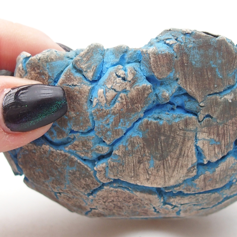 Conchiglia in ceramica 10,5 x 10,5 x 5 cm , colore blu