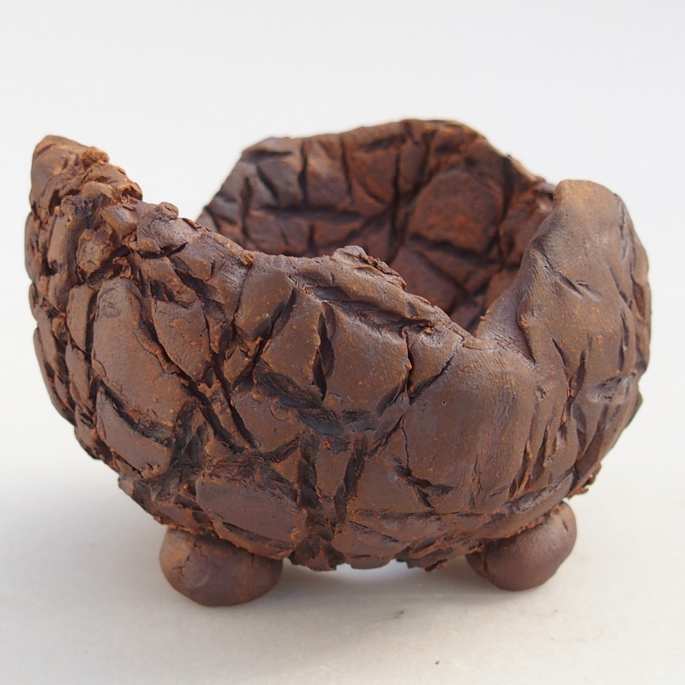 Conchiglia in ceramica 8,5 x 8,5 x 6 cm , colore marrone