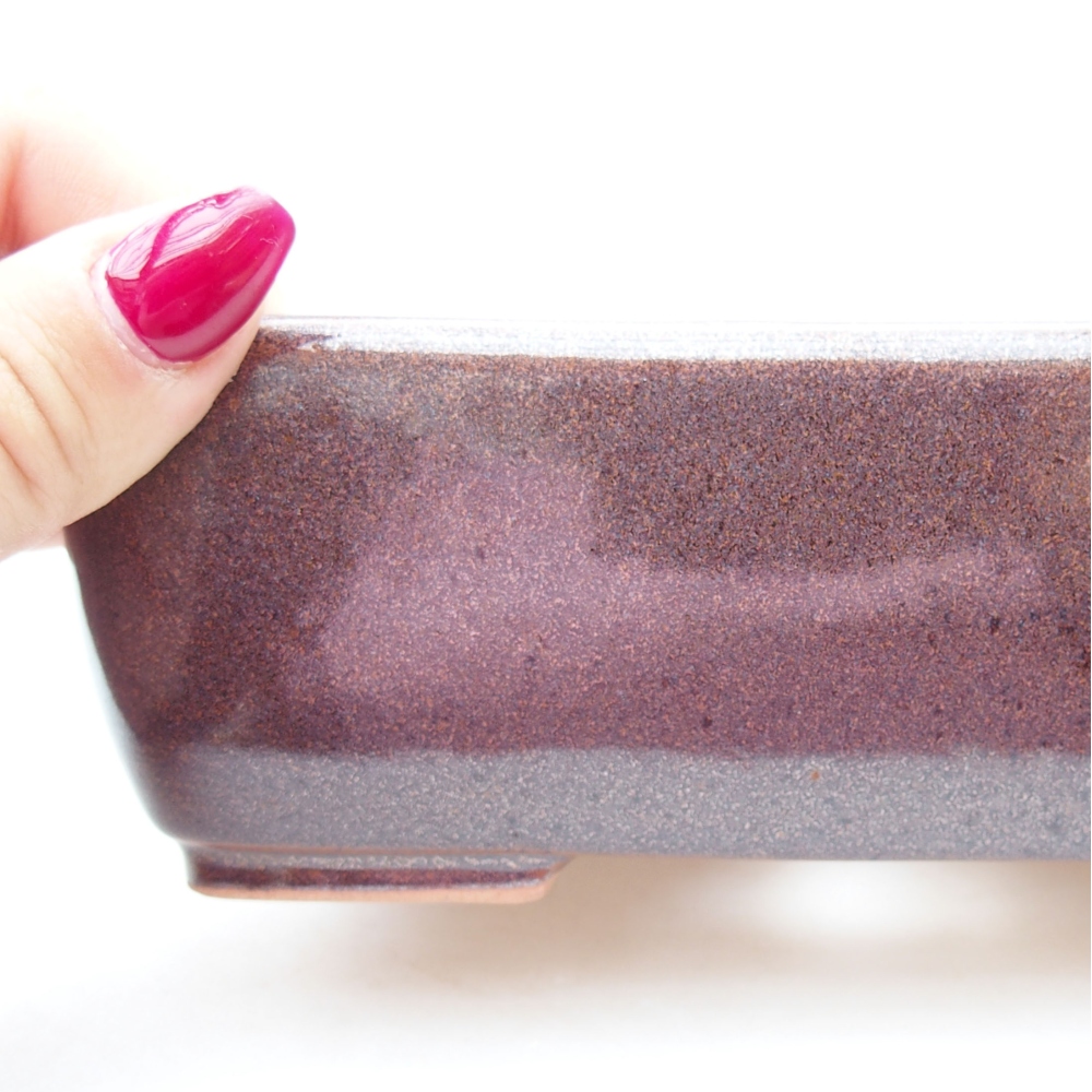 Ciotola bonsai in ceramica 16 x 11 x 5,5 cm, marrone