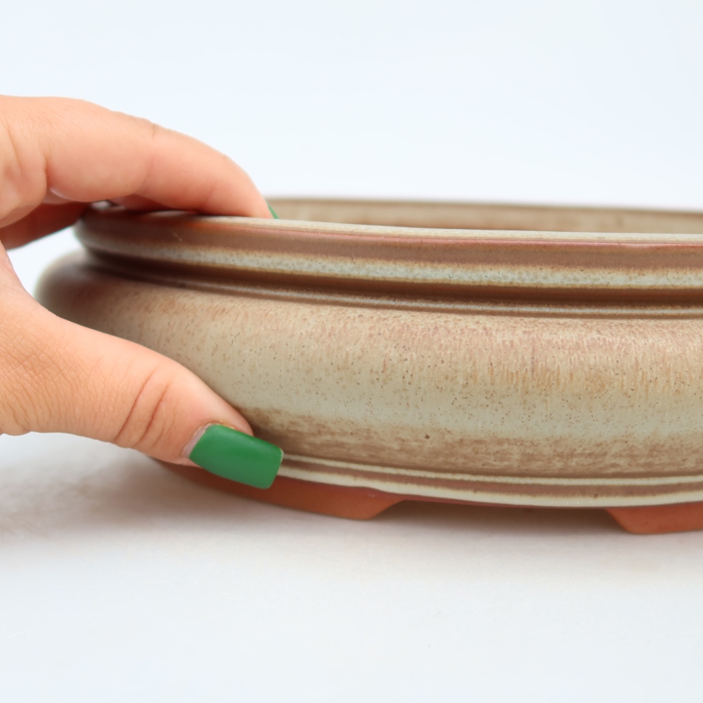 Ciotola in ceramica  23 x 23 x 7 cm, colore beige