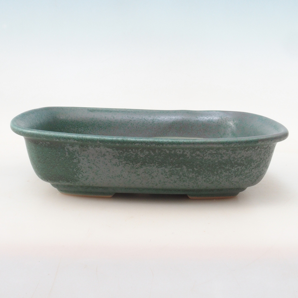 Ciotola bonsai + piattino H08 - 25 x 19,5 x 6 cm - verde