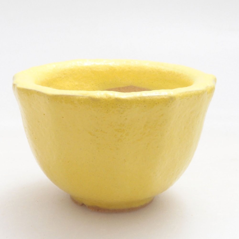Ciotola bonsai in ceramica 5 x 5 x 3 cm, giallo