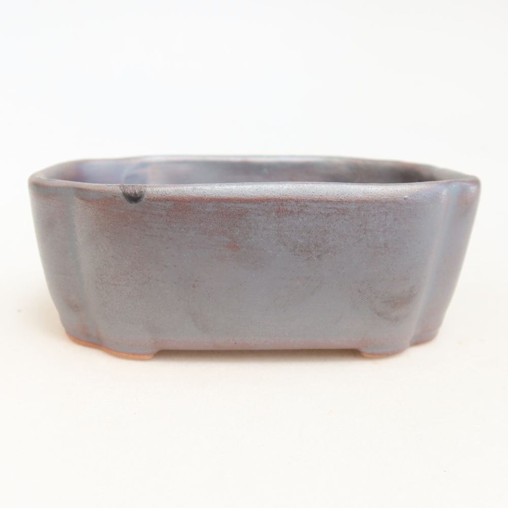 Vaso da bonsai in ceramica 12,5 x 10 x 4,5 cm, colore metallizzato