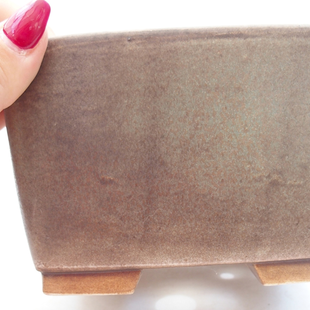 Ciotola bonsai in ceramica 13 x 13 x 8 cm, verde