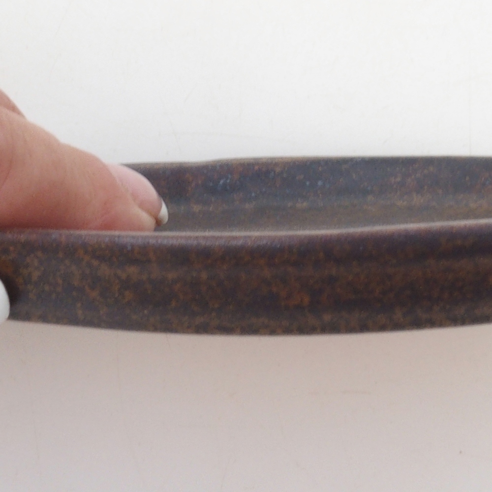 Ciotola in ceramica H05 -11 x 8,5 x 1 cm - marrone