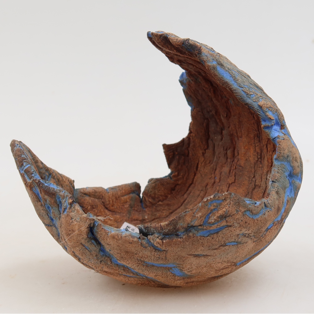 Guscio in ceramica  11 x 10 x 11,5 cm, colore blu