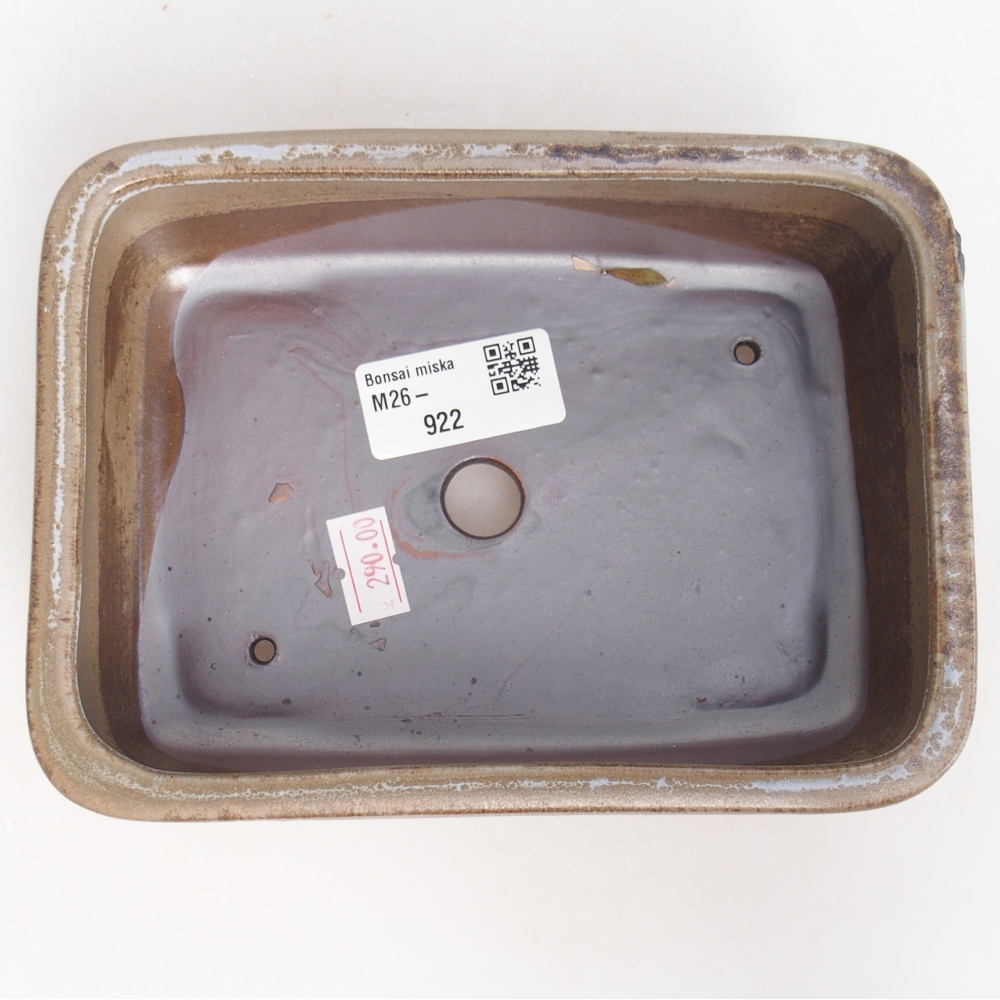 Ciotola bonsai in ceramica 16,5 x 12 x 5,5 cm, blu-grigio