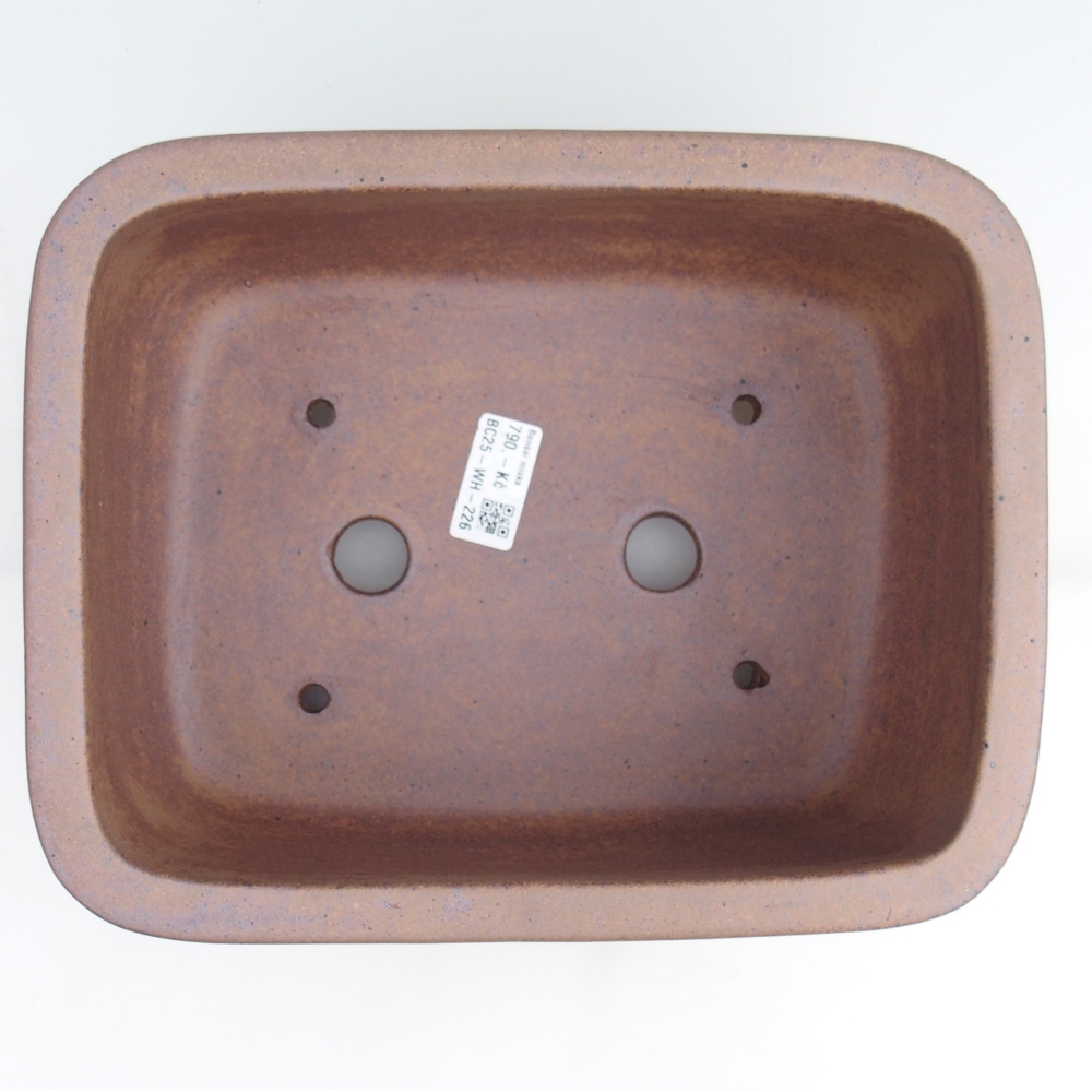 Ciotola per bonsai in ceramica 26 x 20,5 x 12 cm, marrone