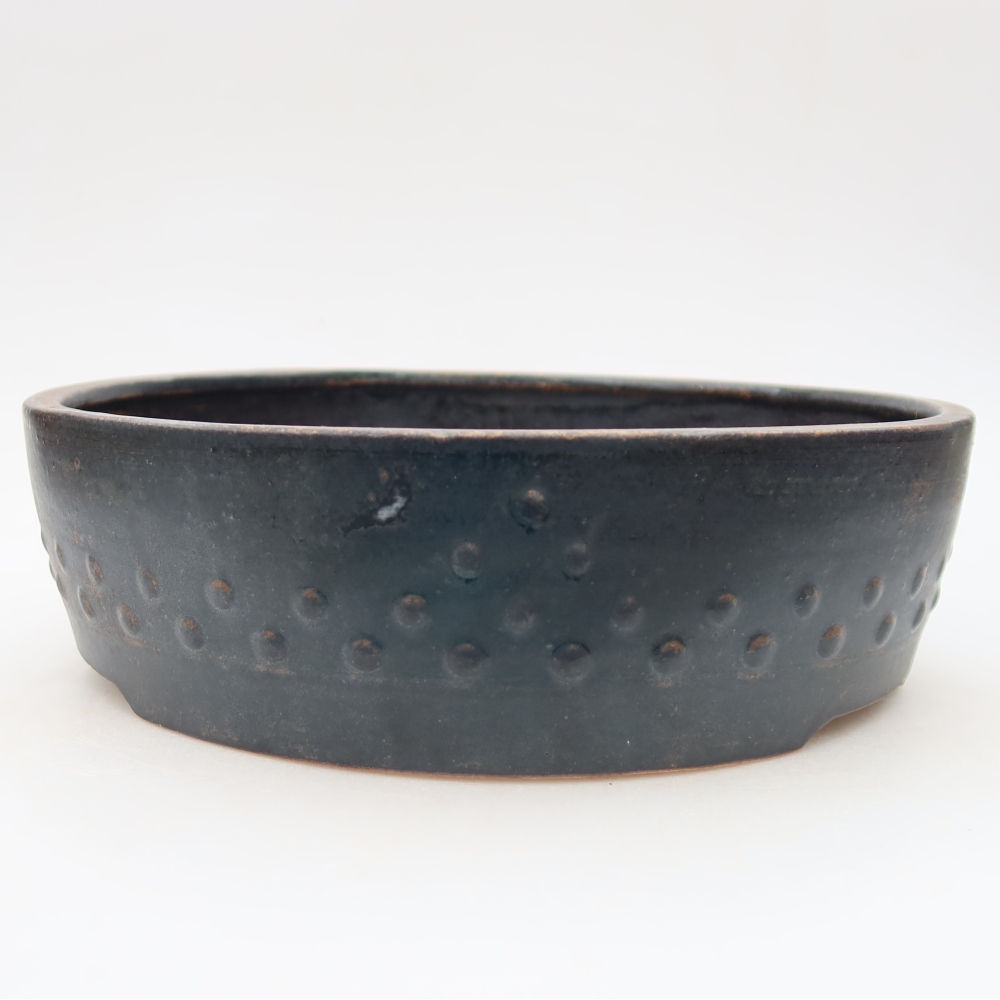 Vaso da bonsai in ceramica 24 x 24 x 7 cm, colore marrone