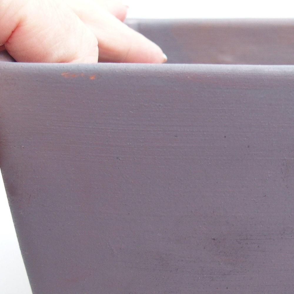 Ciotola bonsai in ceramica 15 x 15 x 10,5 cm, colore metallo