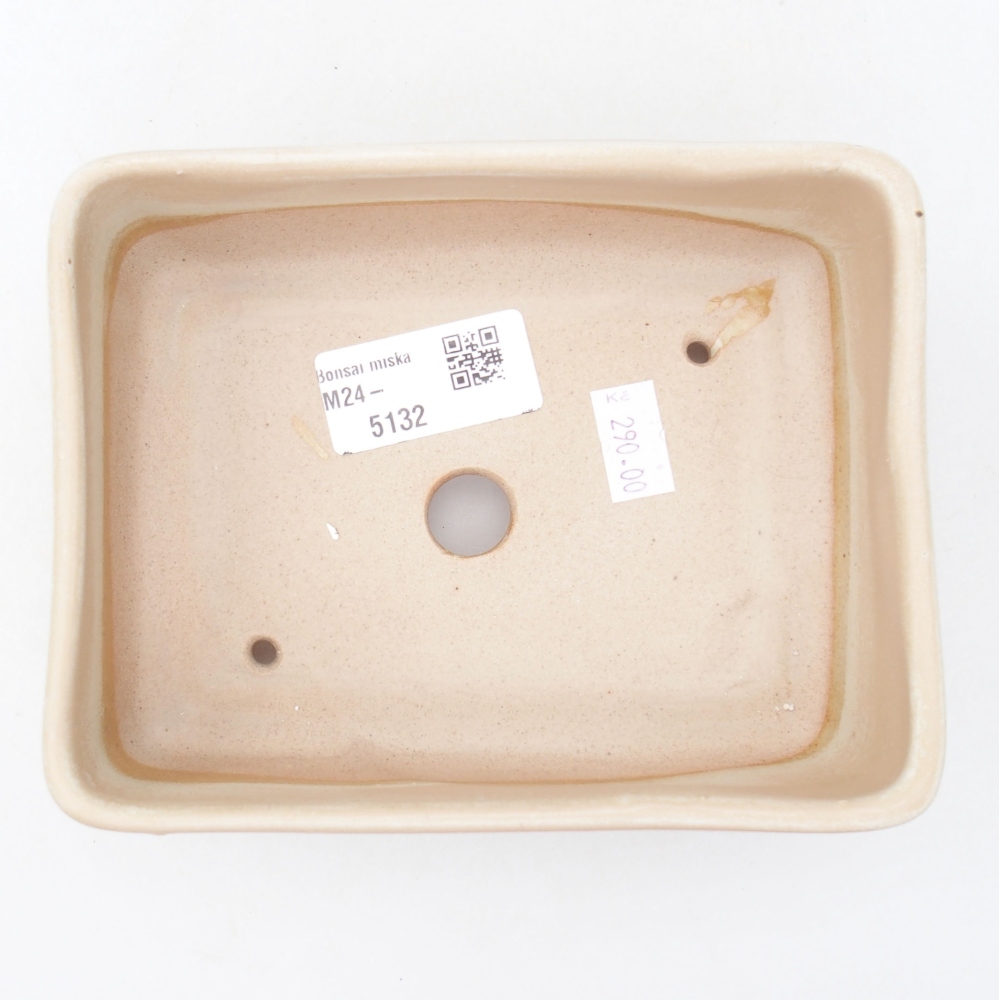 Ciotola per bonsai in ceramica 15 x 11 x 5,5 cm, colore beige