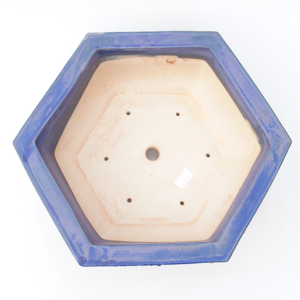 Ciotola bonsai in ceramica 28 x 24,5 x 9 cm, colore blu