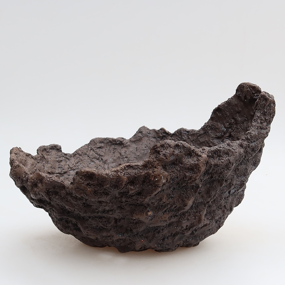 Conchiglia in ceramica 23 x 20,5 x 16 cm, colore marrone