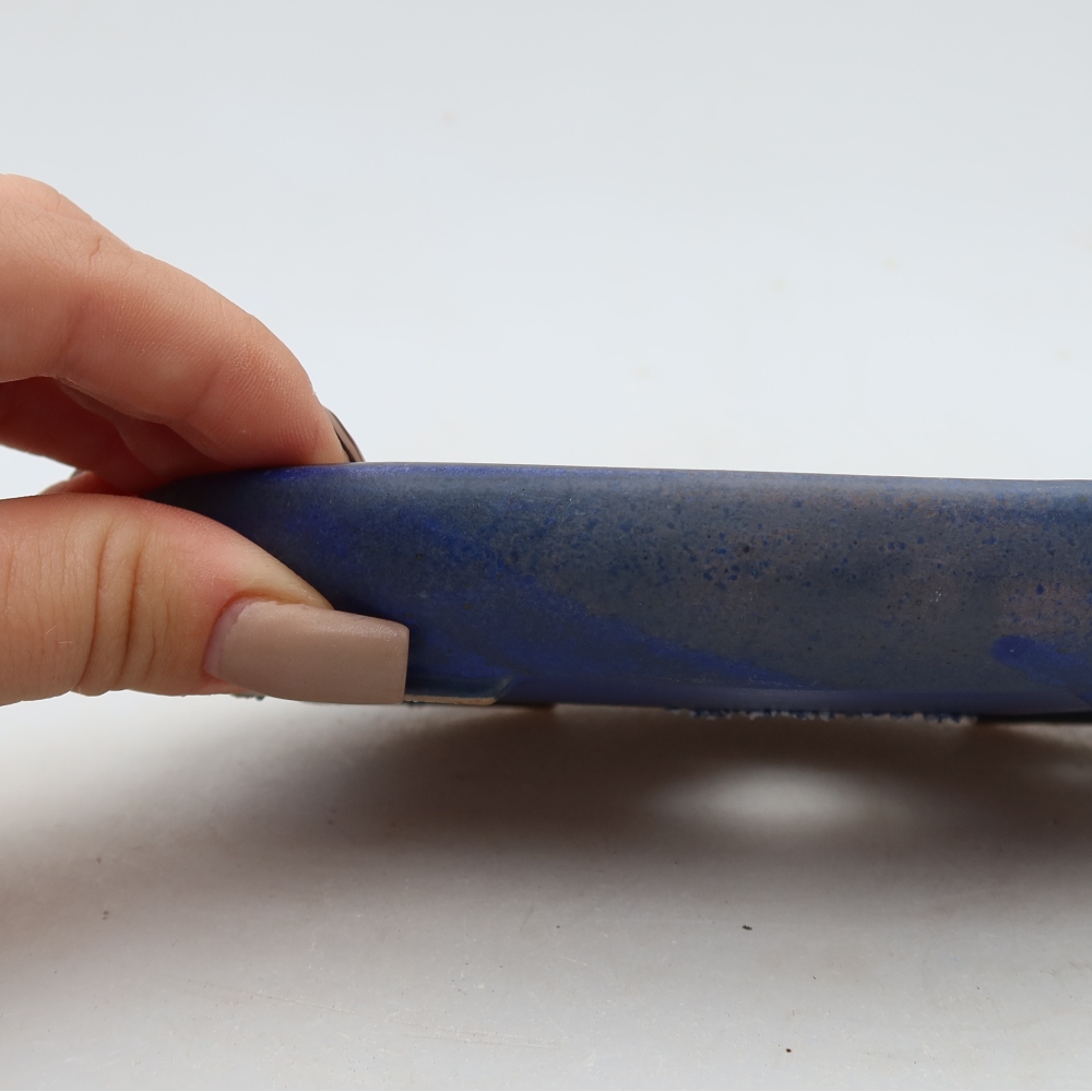 Vaso da bonsai in ceramica 17 x 12 x 2,5 cm, colore blu