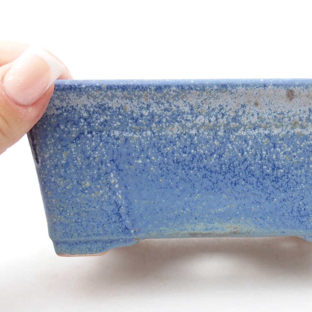 Ciotola bonsai in ceramica 13,5 x 10 x 5,5 cm, colore blu