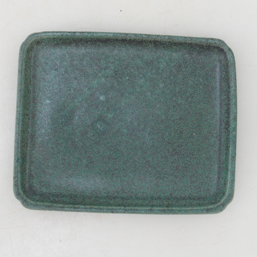 Sottovaso bonsai rettangolo D5-M - 12,5 x 10,5 x 1 cm - verde