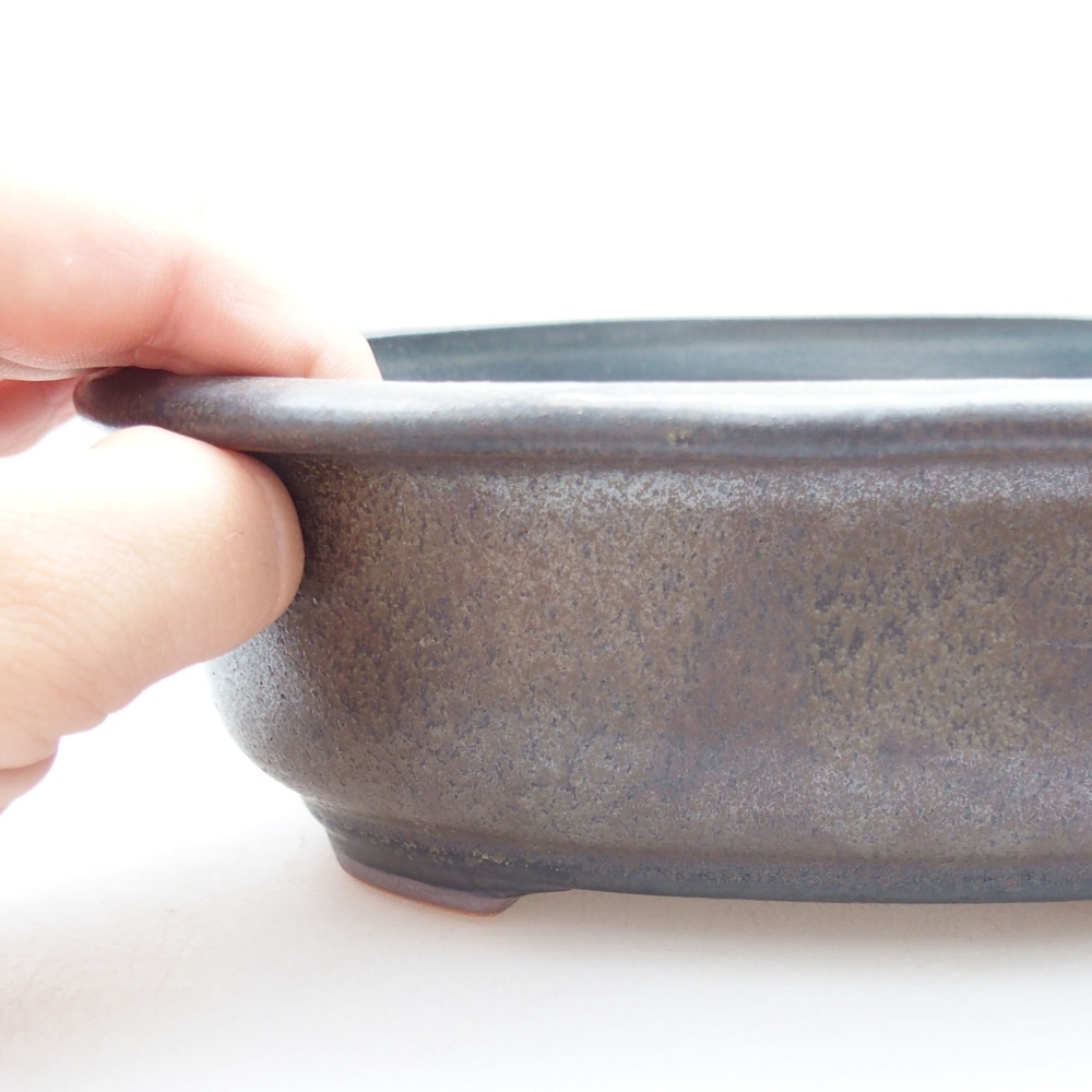 Ciotola bonsai in ceramica 22 x 17 x 5 cm, verde