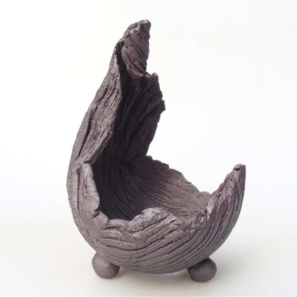 Conchiglia in ceramica 7,5 x 8 x 12,5 cm , colore metallizzato