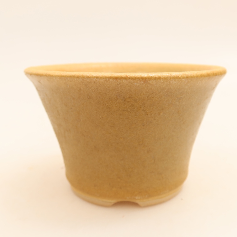 Vaso da bonsai in ceramica 11 x 11 x 7 cm, colore beige