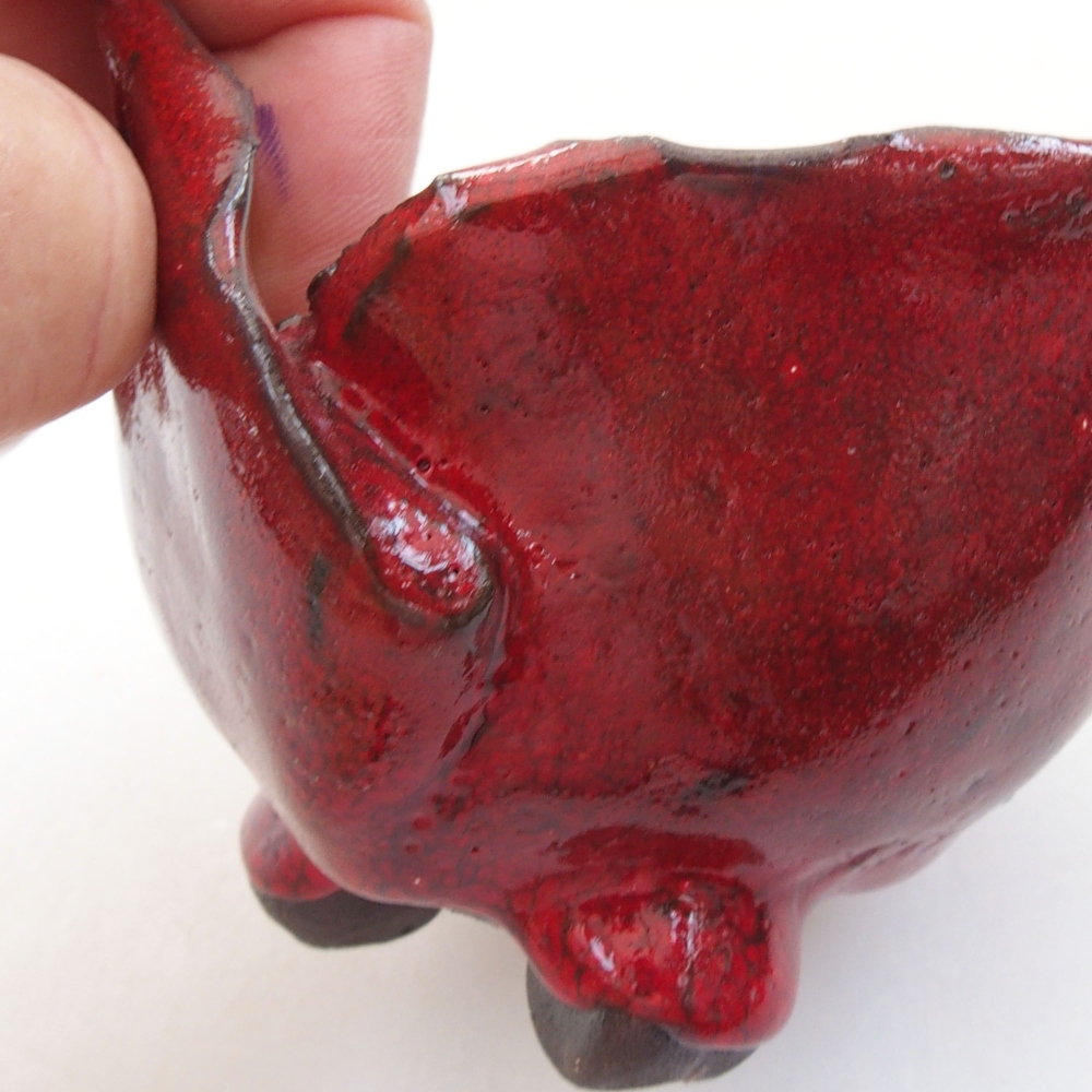 Conchiglia in ceramica 8,5 x 8 x 7 cm , colore rosso