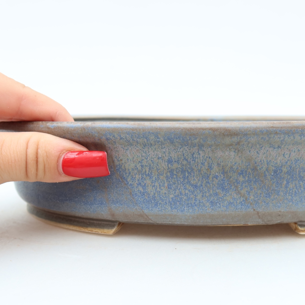 Ciotola bonsai in ceramica 24 x 21 x 5 cm, colore blu