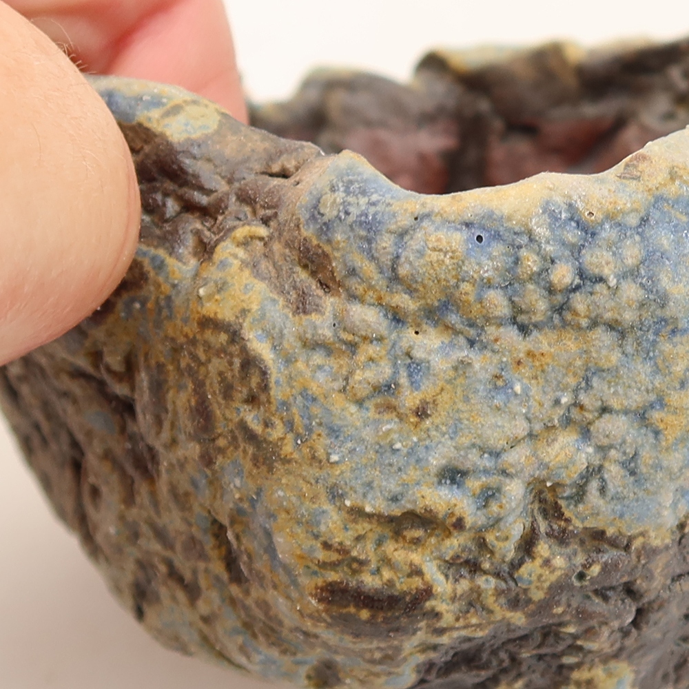 Guscio in ceramica  7,5 x 7 x 5,5 cm, colore blu