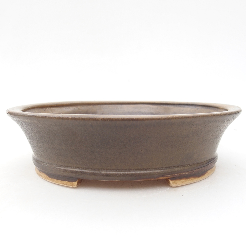 Ciotola per bonsai in ceramica 18 x 16 x 4,5 cm, marrone