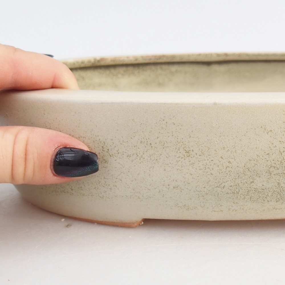 Ciotola bonsai in ceramica 27 x 21 x 5,5 cm, verde