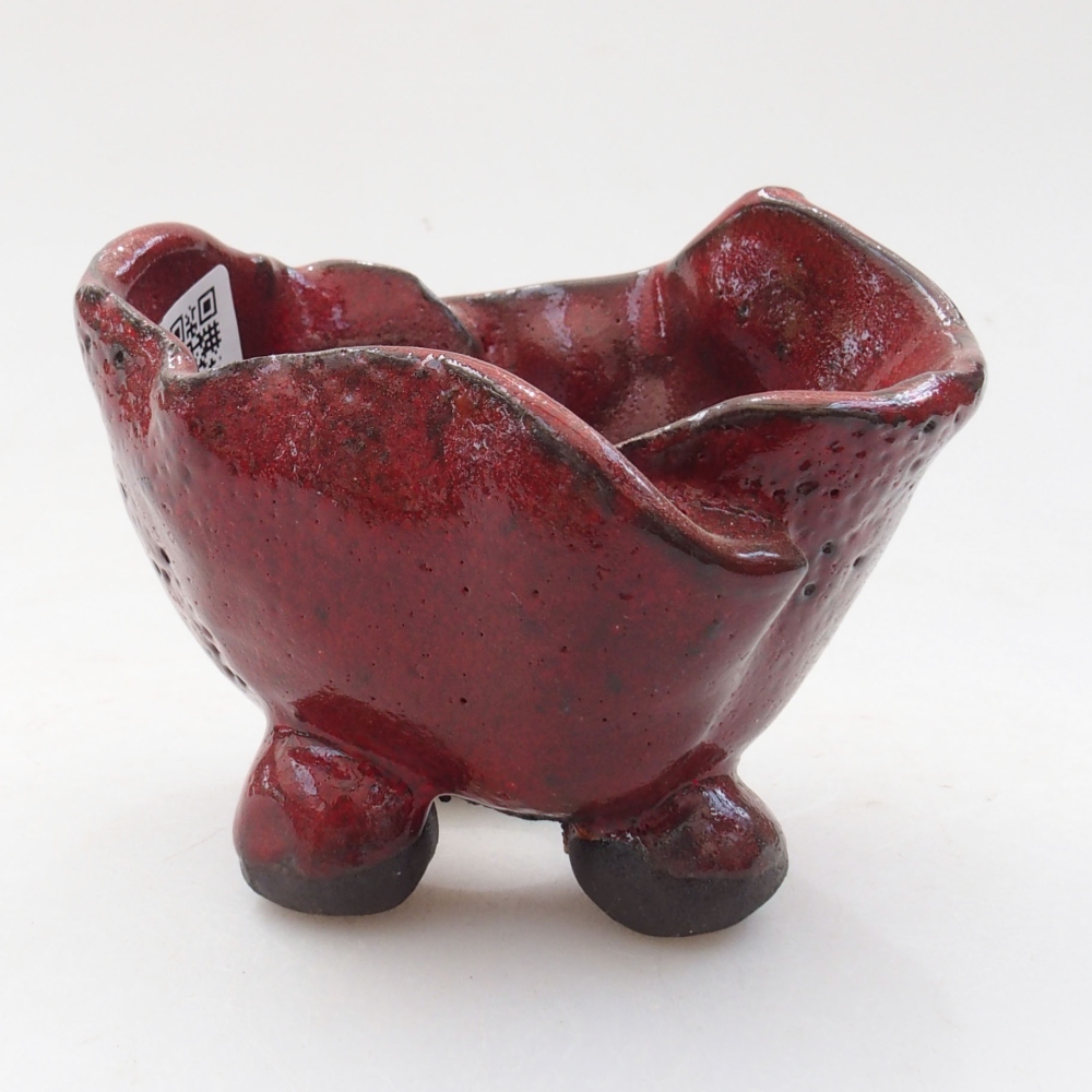 Conchiglia in ceramica 8 x 8 x 7 cm , colore rosso