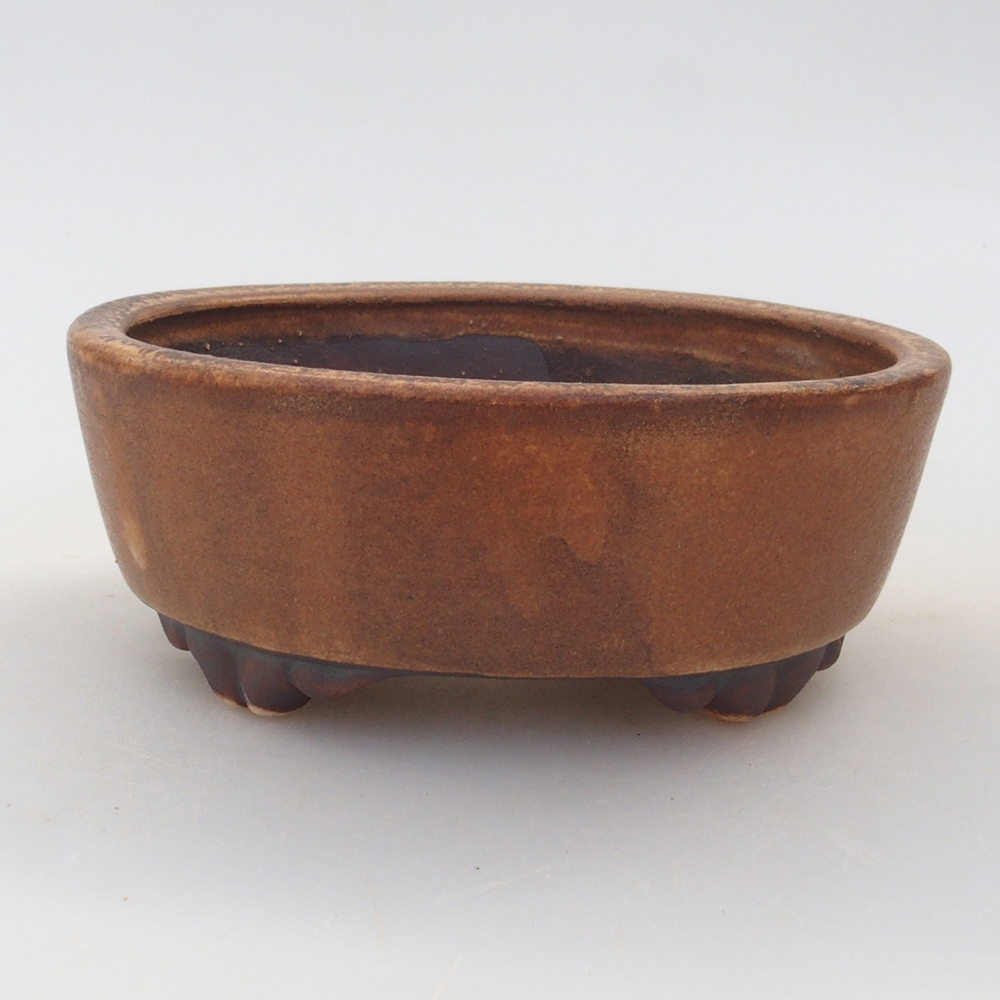 Ciotola per bonsai in ceramica 10 x 8,5 x 4 cm, marrone