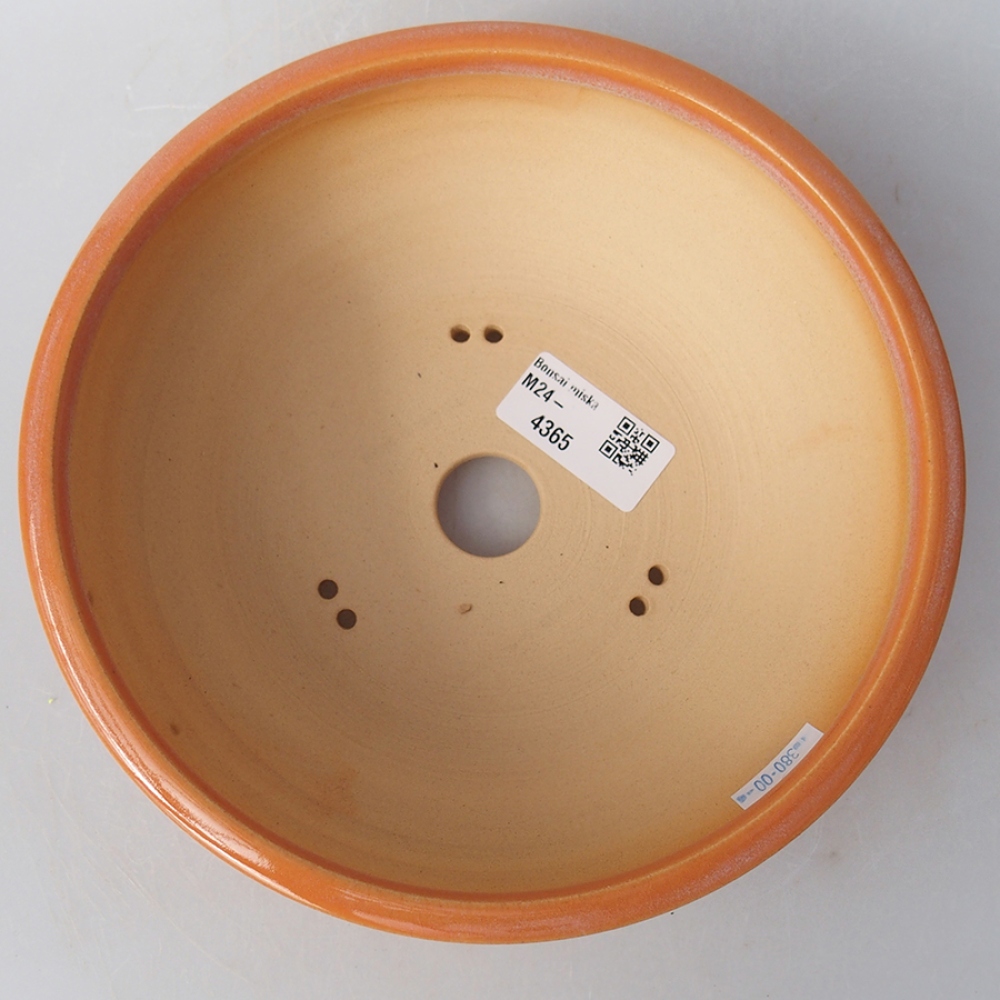 Ciotola per bonsai in ceramica 18,5 x 18,5 x 6,5 cm, arancione