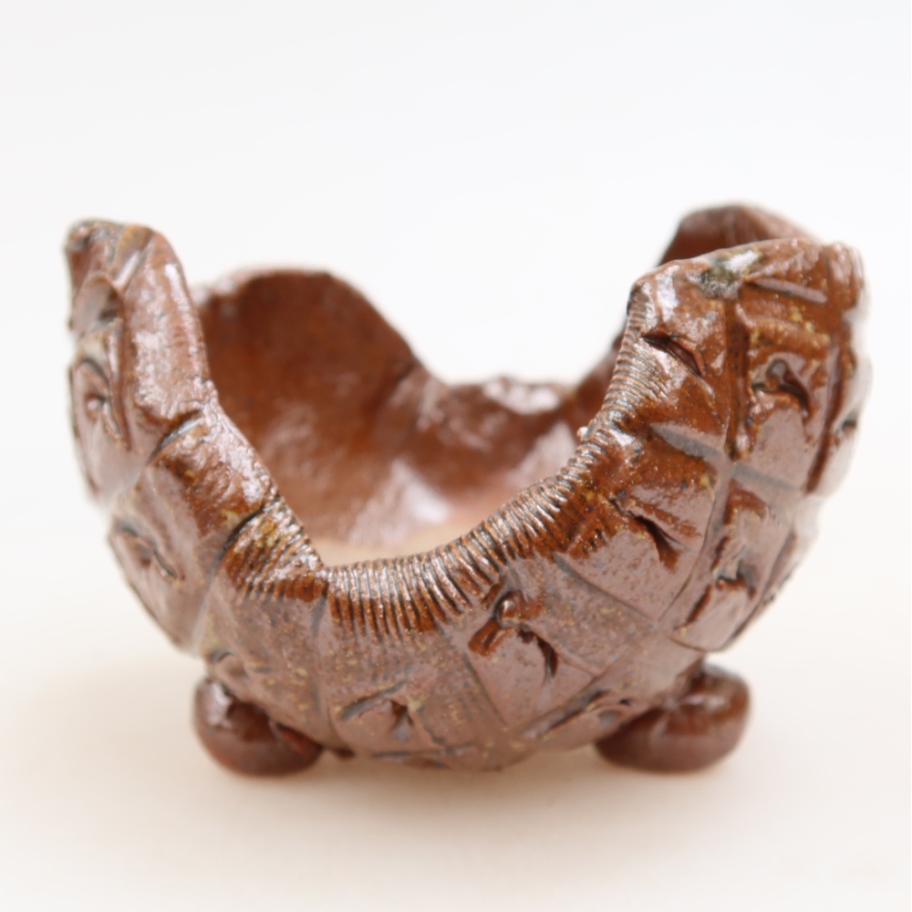 Conchiglia in ceramica 9 x 8 x 6 cm , colore marrone