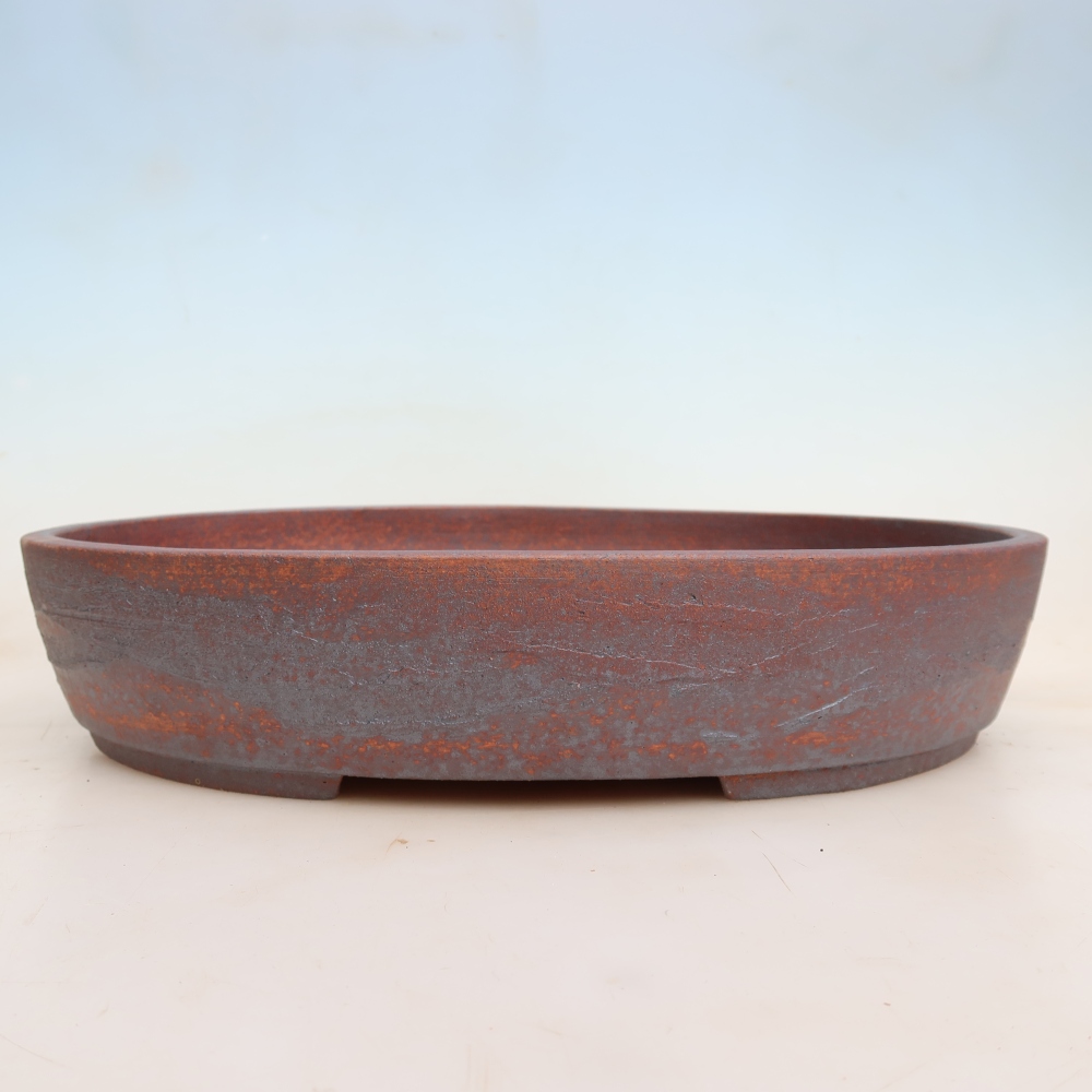 Vaso da bonsai in ceramica 37 x 30 x 7,5 cm, colore metallizzato