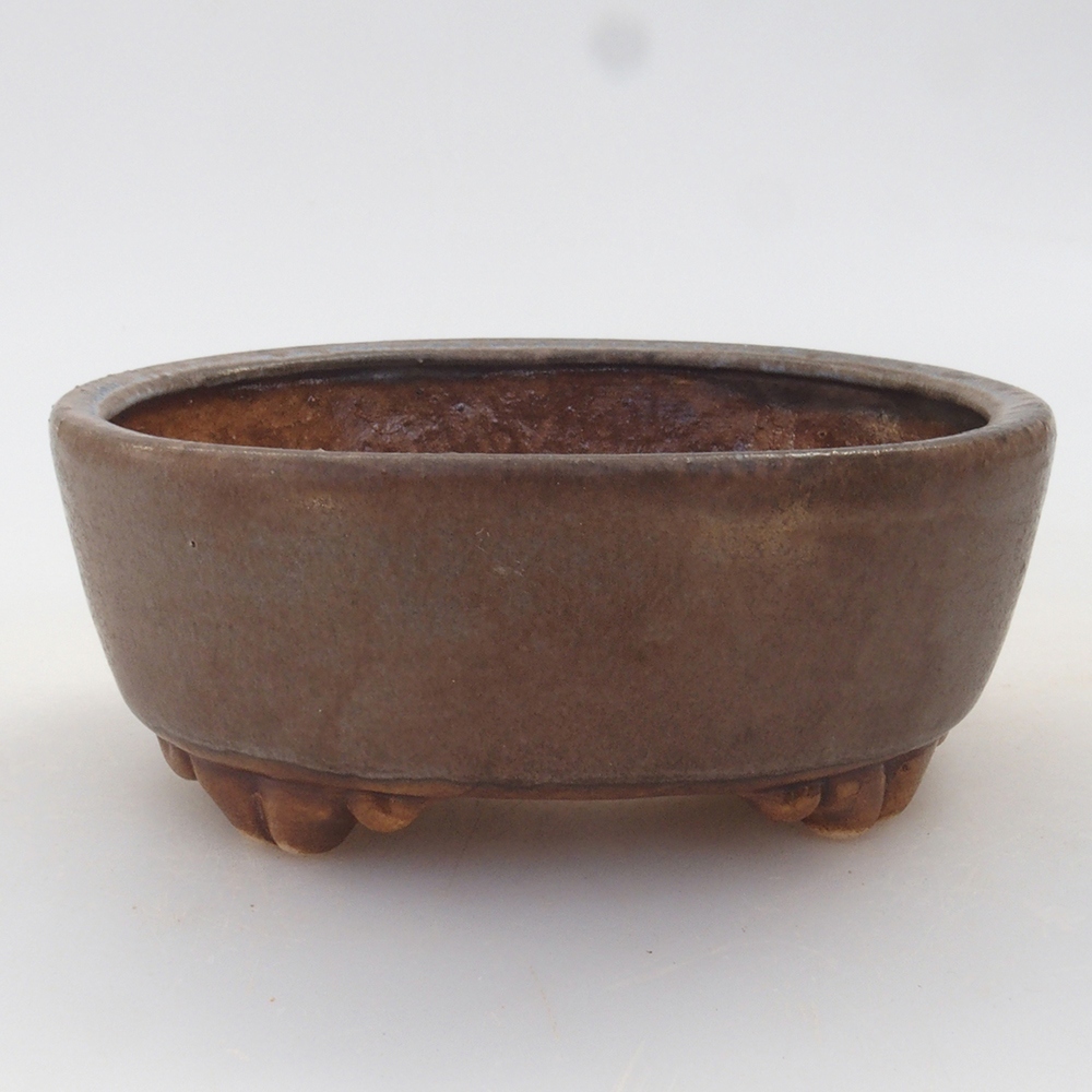 Ciotola per bonsai in ceramica 10 x 8,5 x 4 cm, marrone