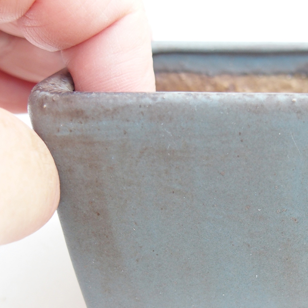 Ciotola bonsai in ceramica 8 x 8 x 5,5 cm, colore blu