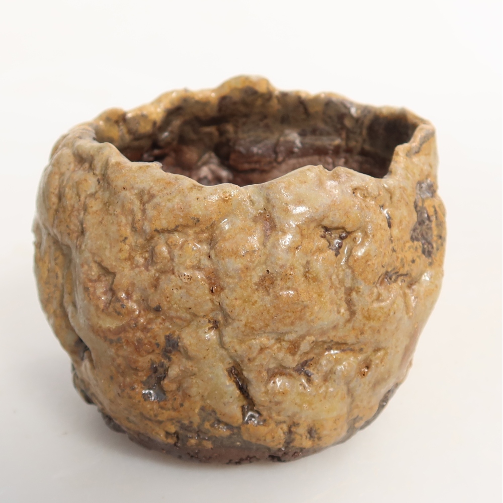 Guscio in ceramica  7 x 6,5 x 6,5 cm, colore marrone