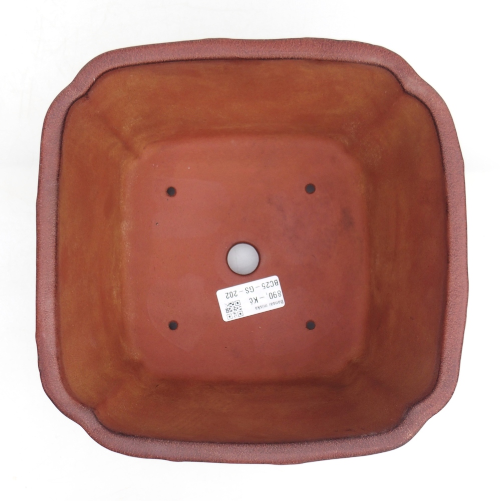 Ciotola per bonsai in ceramica 21 x 21 x 13,5 cm, marrone