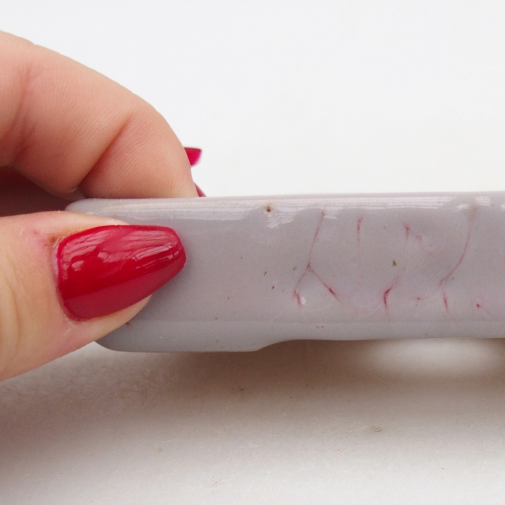 Ciotola bonsai in ceramica 26 x 26 x 8 cm, colore rosso