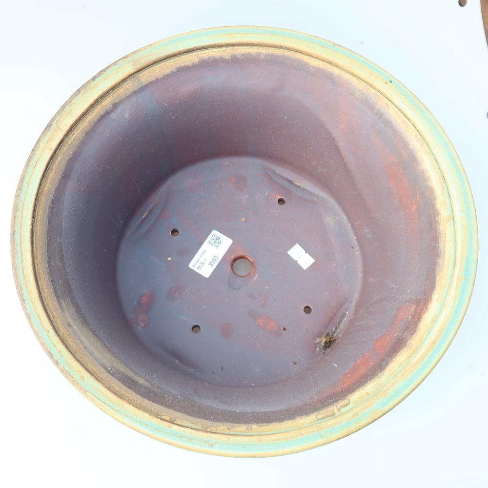Vaso da bonsai in ceramica 31,5 x 31,5 x 14,5 cm, colore verde