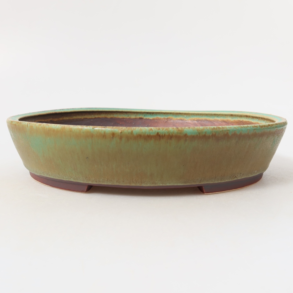 Ciotola bonsai in ceramica 21 x 19 x 4,5 cm, verde