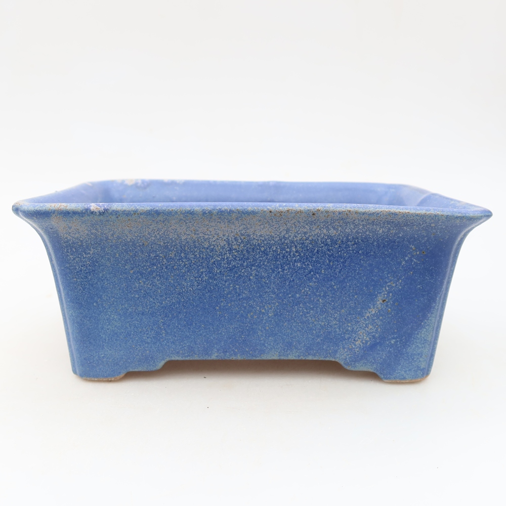 Vaso da bonsai in ceramica 18 x 13,5 x 7,5 cm, colore blu