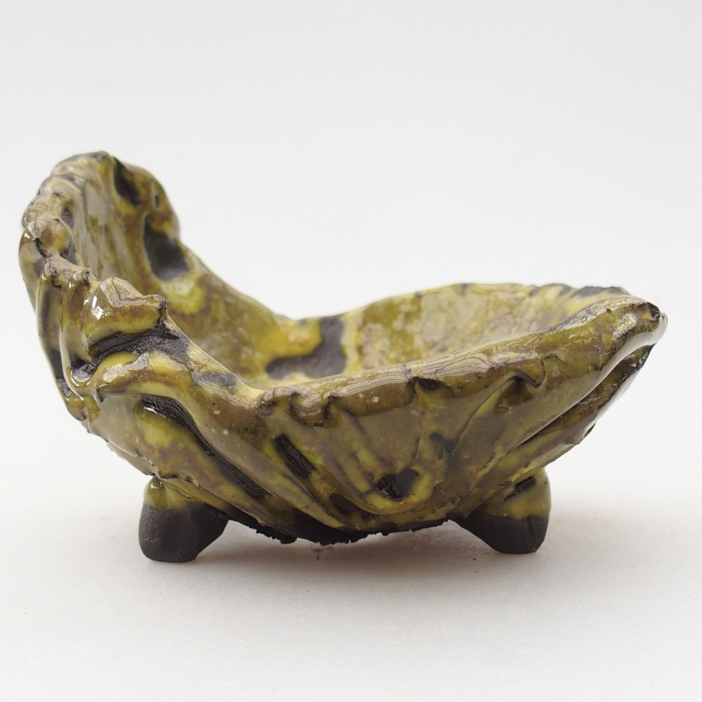 Conchiglia in ceramica 8,5 x 8 x 6 cm , giallo