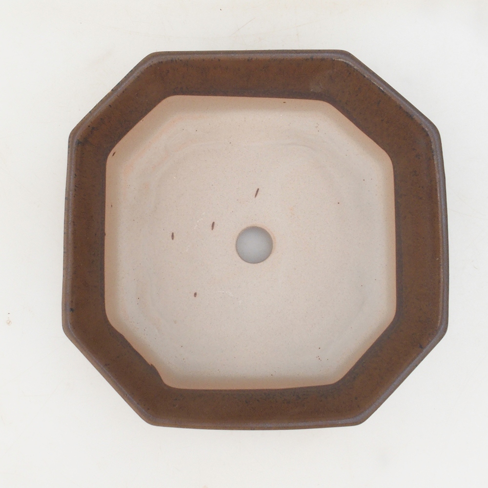 Ciotola per bonsai H14 - 17,5 x 17,5 x 6 - marrone