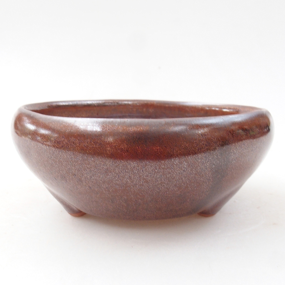 Ciotola per bonsai in ceramica 11 x 11 x 5 cm, marrone