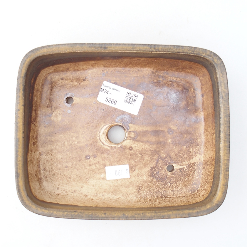 Ciotola per bonsai in ceramica 17,5 x 14 x 4,5 cm, marrone