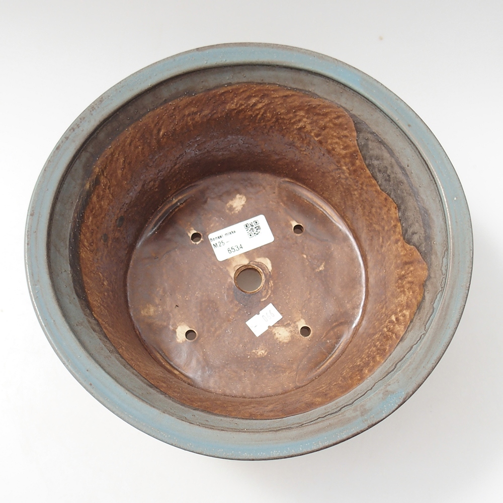 Ciotola bonsai in ceramica 24 x 24 x 11,5 cm, colore blu