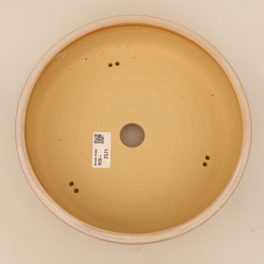 Vaso da bonsai in ceramica 23 x 23 x 6,5 cm, colore beige