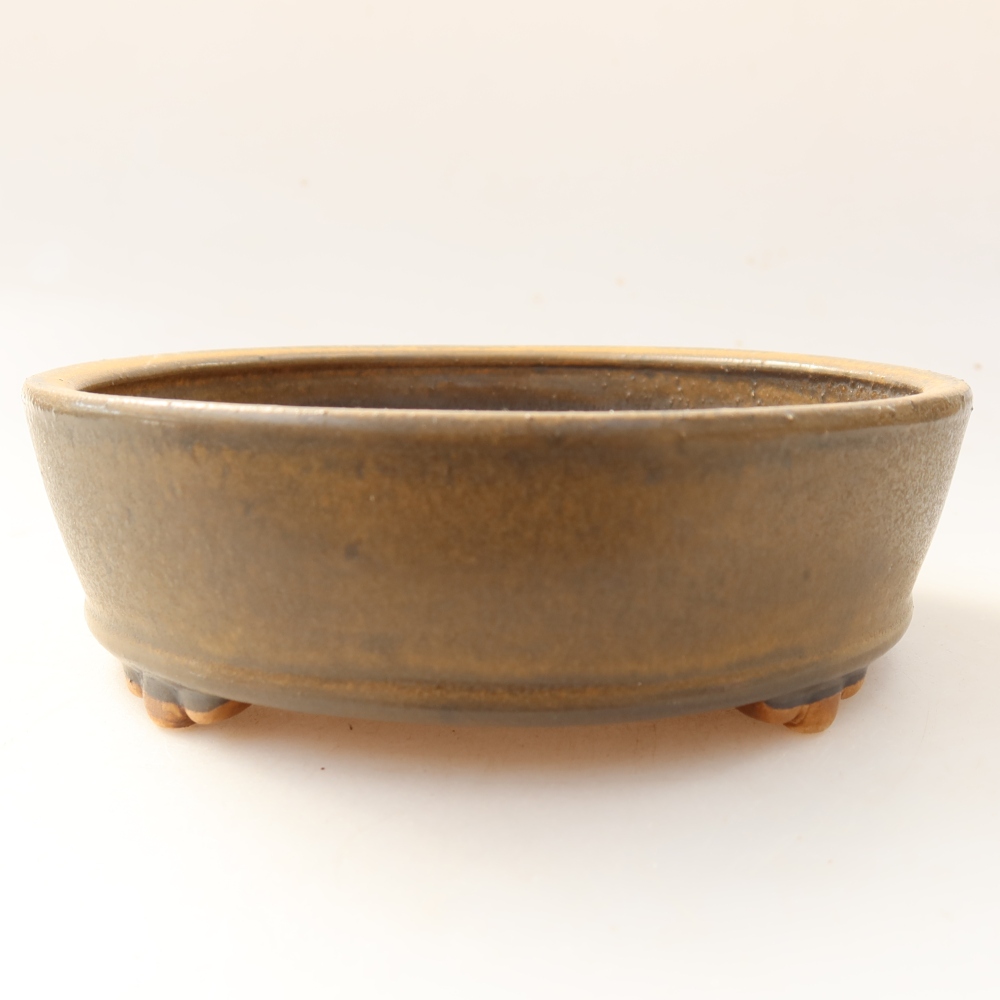 Ciotola per bonsai in ceramica 15,5 x 15,5 x 5 cm, marrone