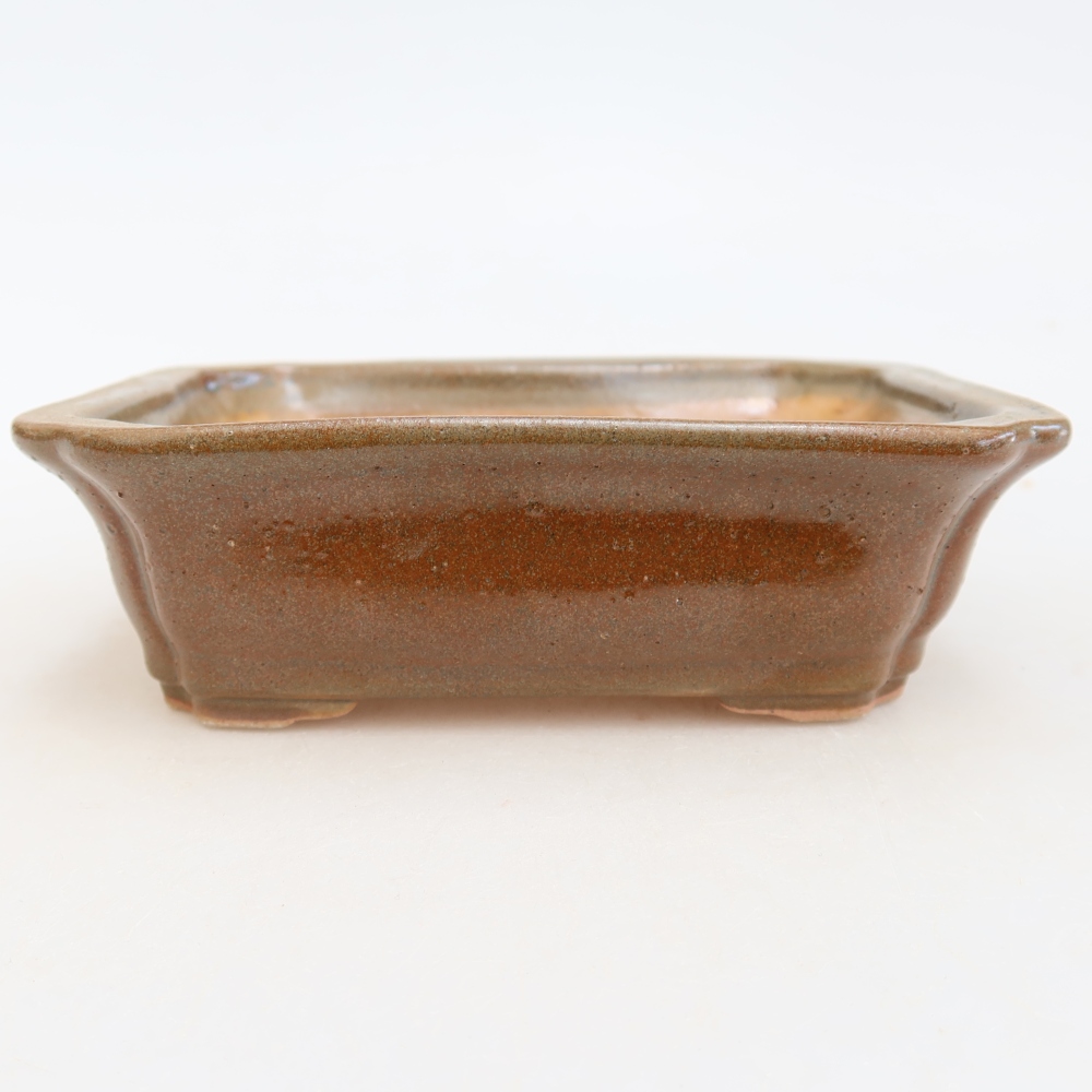 Vaso da bonsai in ceramica 13 x 10,5 x 4,5 cm, colore marrone